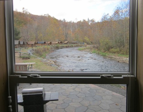 view from the Smokies KOA deluxe cabin