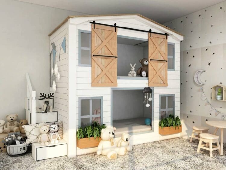 kids room ideas- cottage bunk beds