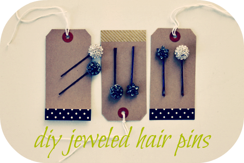 DIY Jeweled Hair Pins