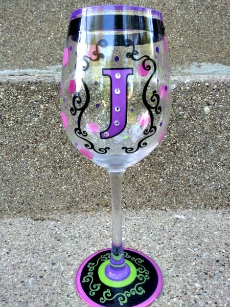 Painted Wine Glasses DIY - Crafty Chica