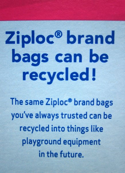 Ziploc bags can be recycled