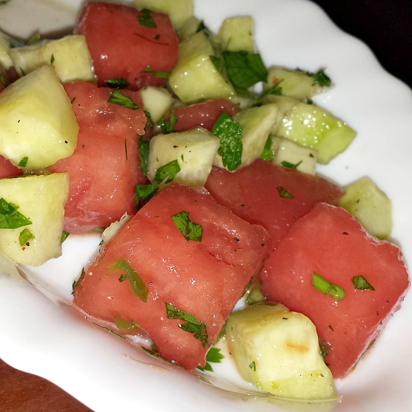 easy watermelon cucumber salad