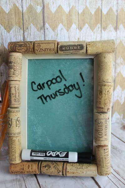 cork and dry erase memo board tutorial