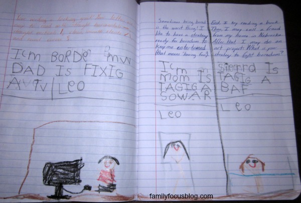 A Child's Journal - funny art journal entry