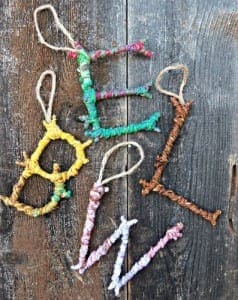 diy nature art letters
