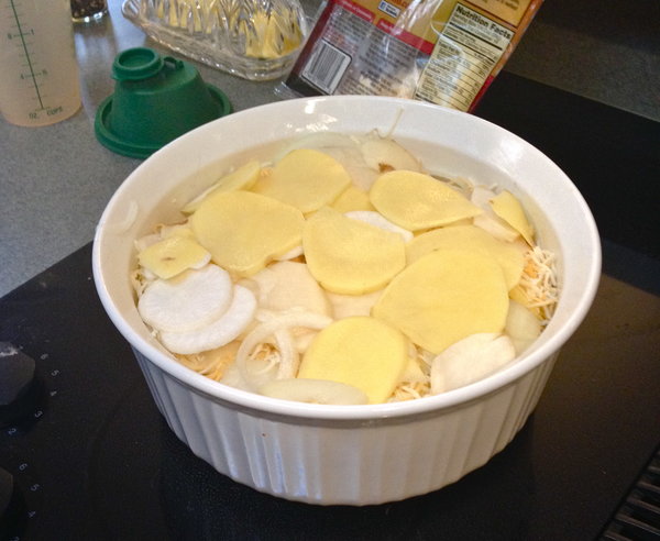 Turnip and Potato Casserole Layers