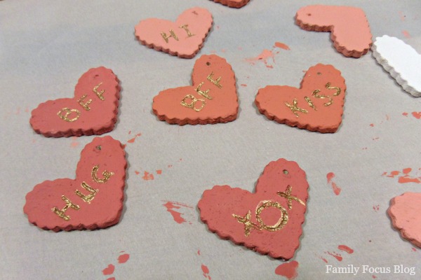 Salt Dough Conversation Hearts Valentine Craft