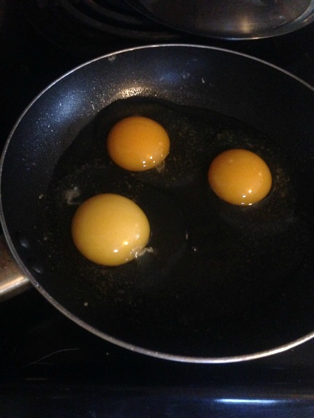 eggs in the pan