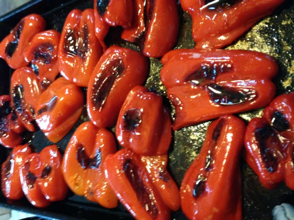 roasted red pepper in oven