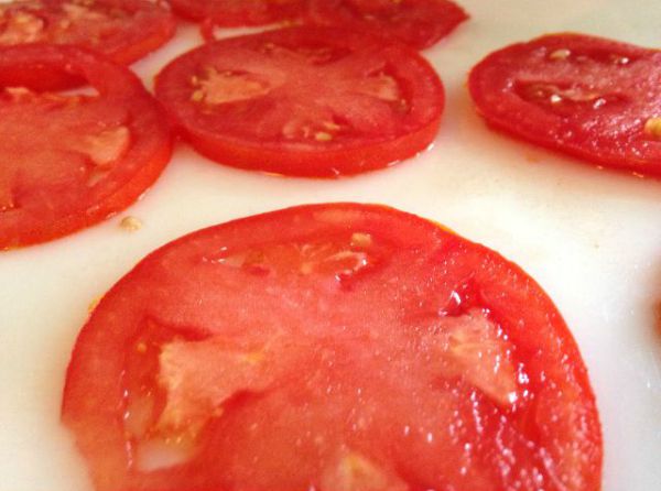 pat dry tomatoes for grilled cheese