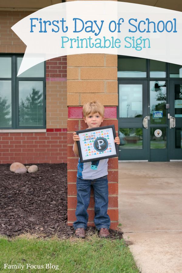 First Day of School Printable Signs