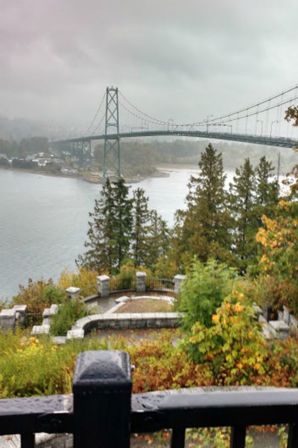Lions Gate Bridge Bridge as seen from Stanley Park, Vancouver, British Columbia