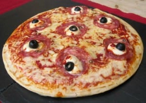 Eyeball pizza