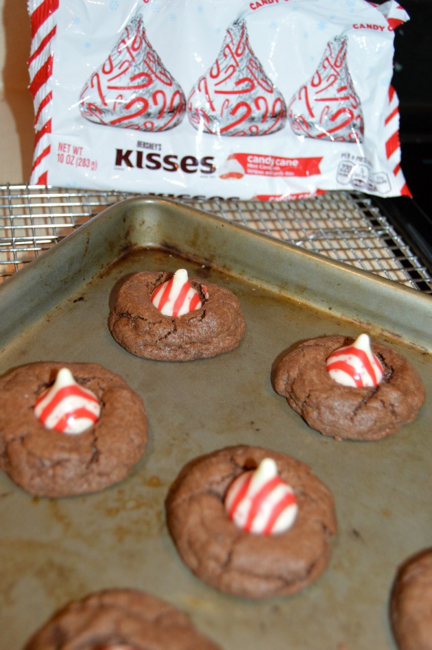 Candy Cane Kisses Peppermint Chocolate Cookies