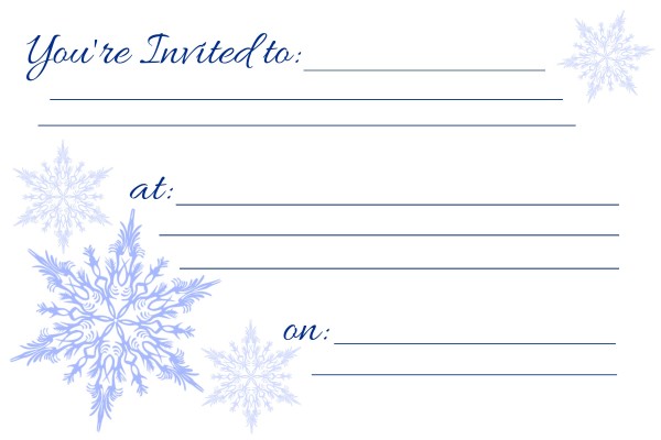 Free Printable Holiday Invitations