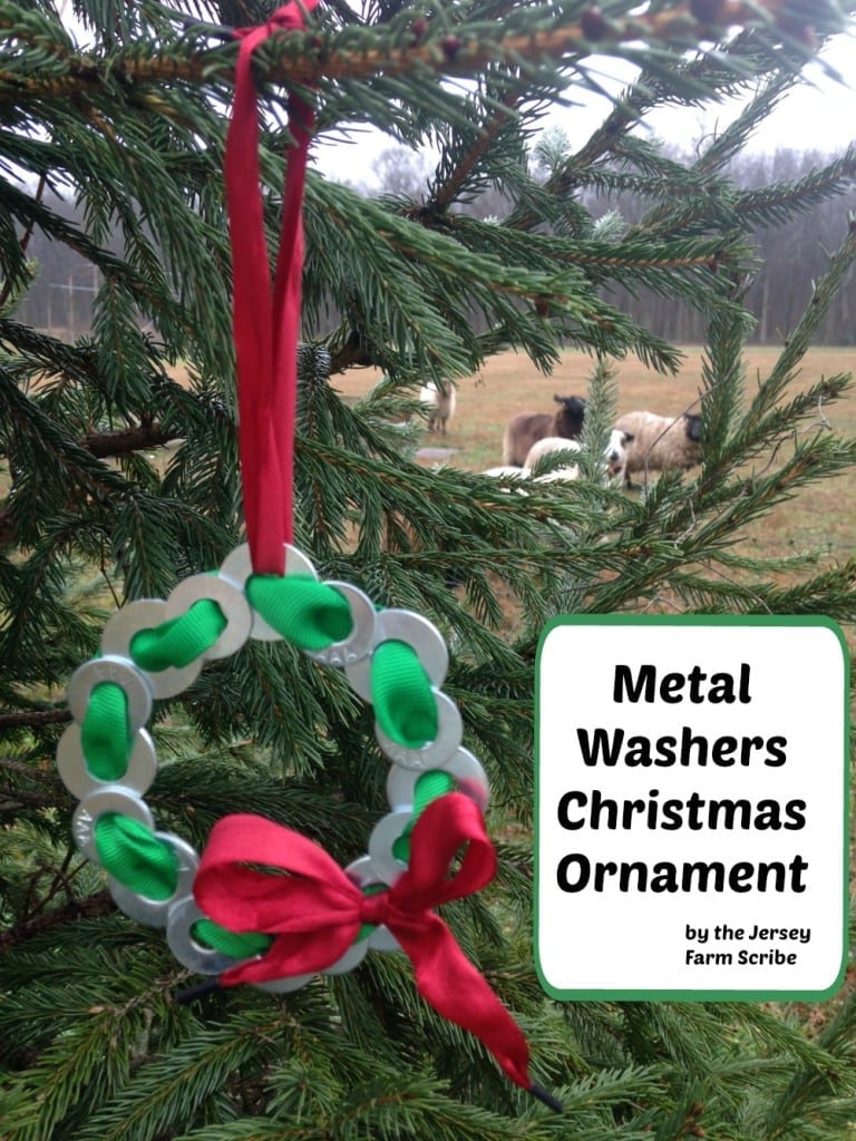 metal washers Christmas ornament