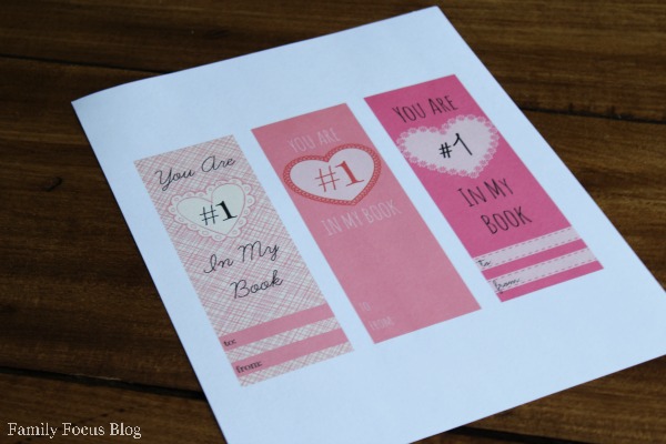 Valentine book marks printable