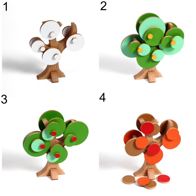 Magnetic wooden tree toy