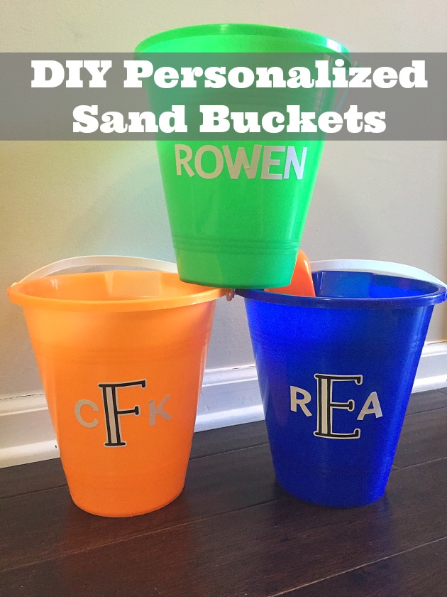personalized beach buckets