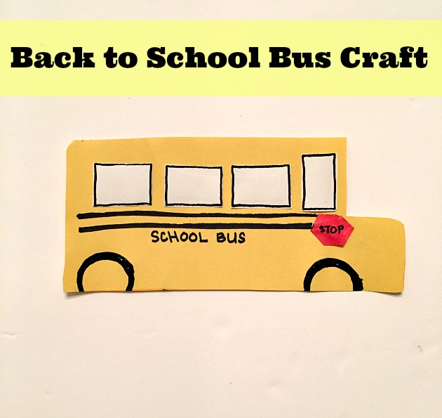 back to school bus craft