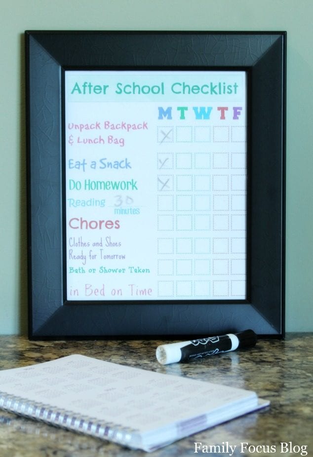 Dry Erase Checklist For Children