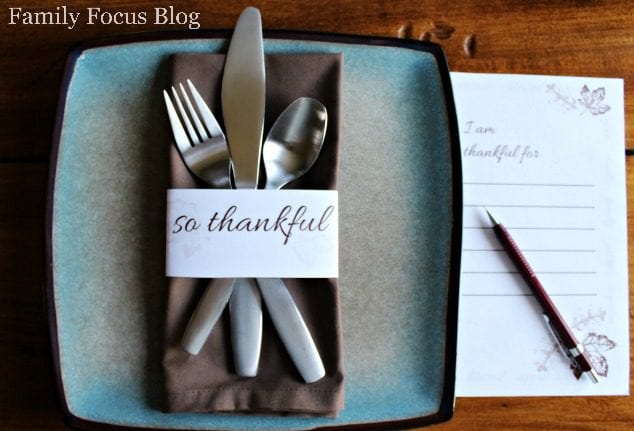 Thanksgiving Place Setting Printables