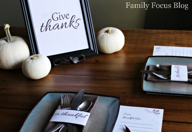 Thanksgiving Place Setting Printables