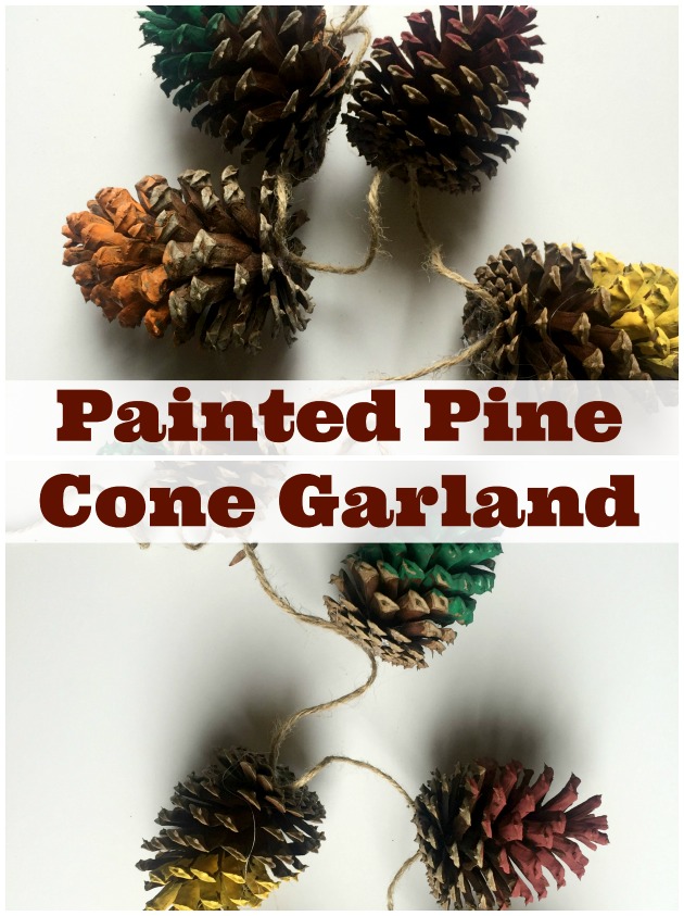 how to make pine cone garland