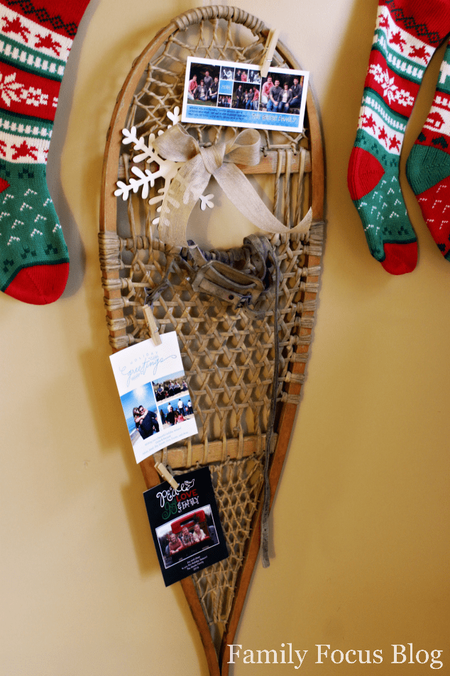 Snowshoe Christmas Card Holder Craft Tutorial