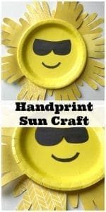 Handprint Paper Plate Sun Craft For Kids