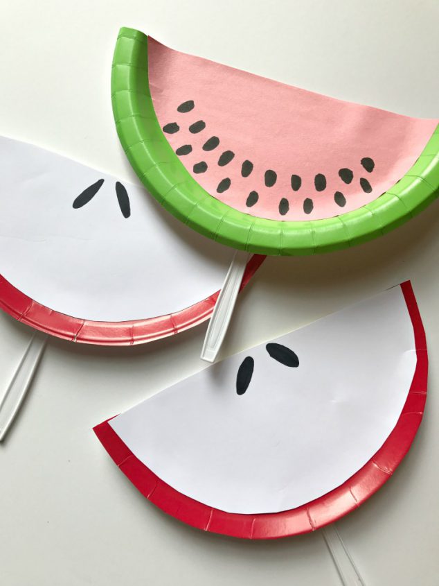 fruit slices paper plate craft