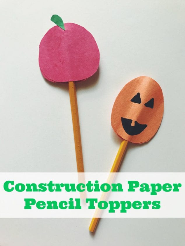 construction paper pencil toppers