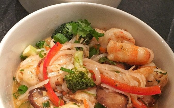 Shrimp And Red Curry Noodles Recipe