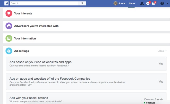 Facebook Settings For Ads