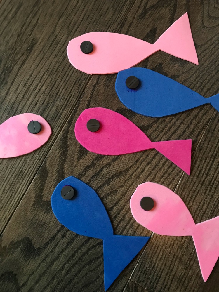Make A DIY Go Fishing Game For Kids With A Cardboard Box