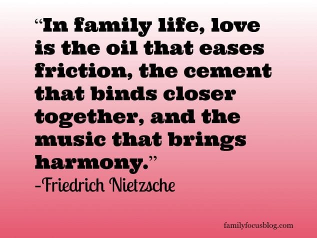 In family life, love is the oil that eases friction