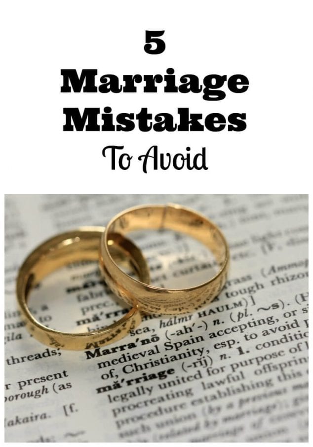 marriage mistakes to avoid