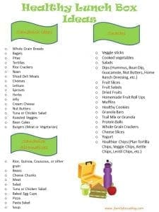 Tons Of Great Lunch Box Menu Ideas [With Free Printable]