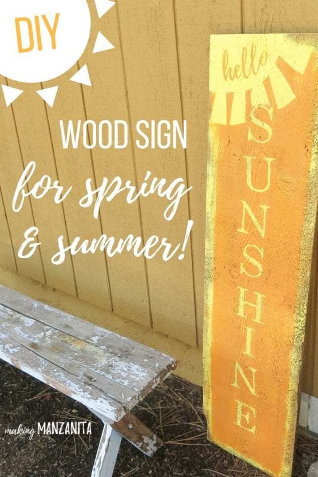 hello sunshine wood sign