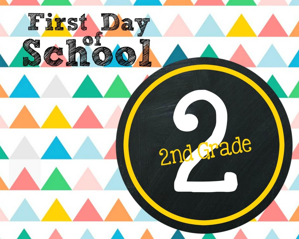 first day of school sign 2nd grade