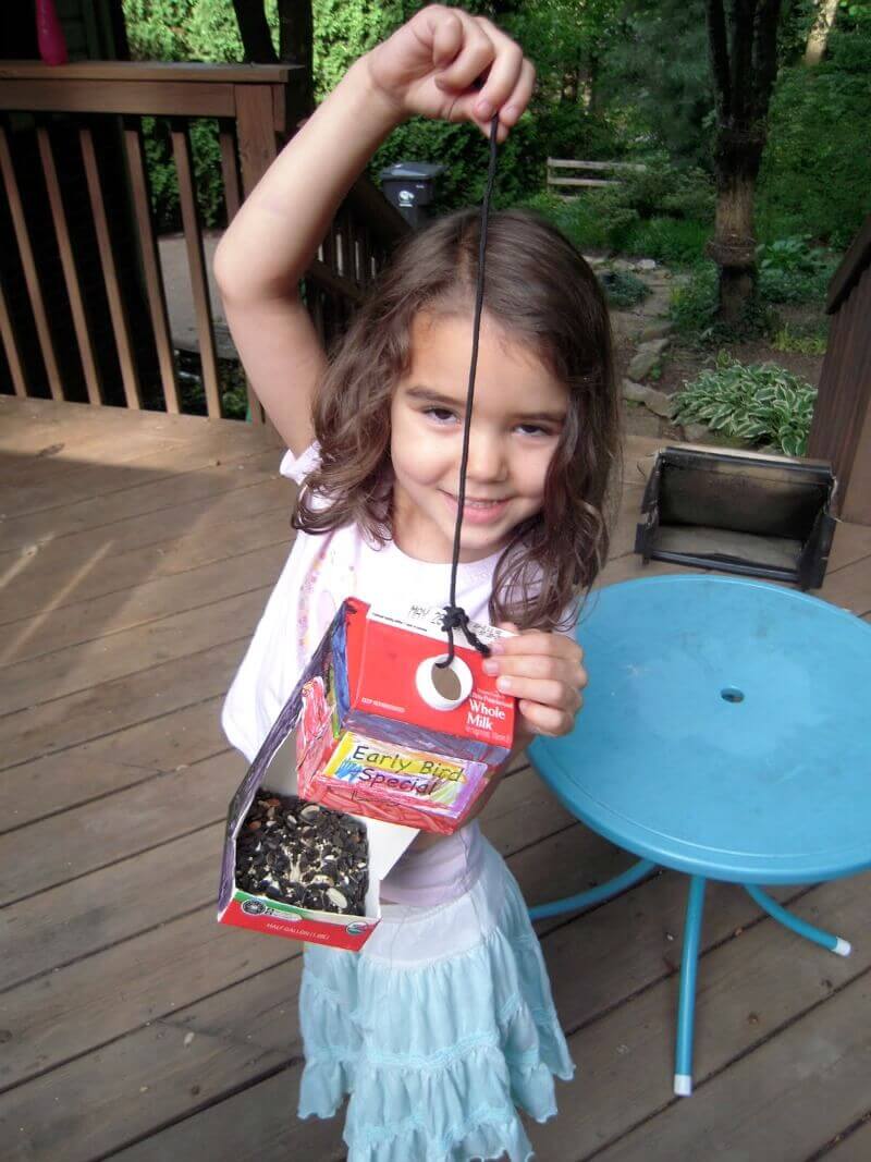 How To Make A Milk Carton Bird Feeder Family Focus Blog
