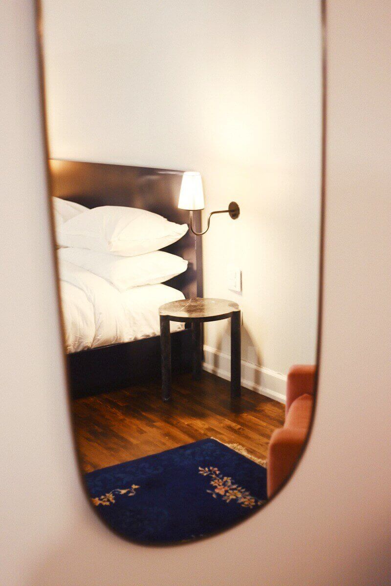 mirror in small bedroom