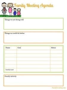 Why A Family Meeting Agenda Is Essential [Template Included]