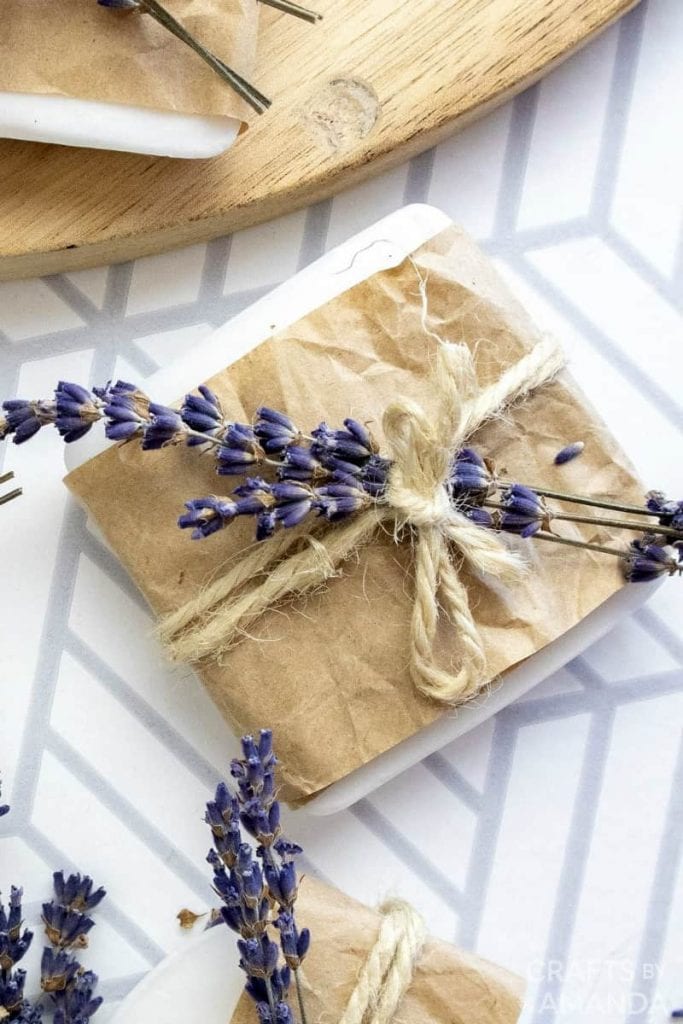 diy lavender soap gift