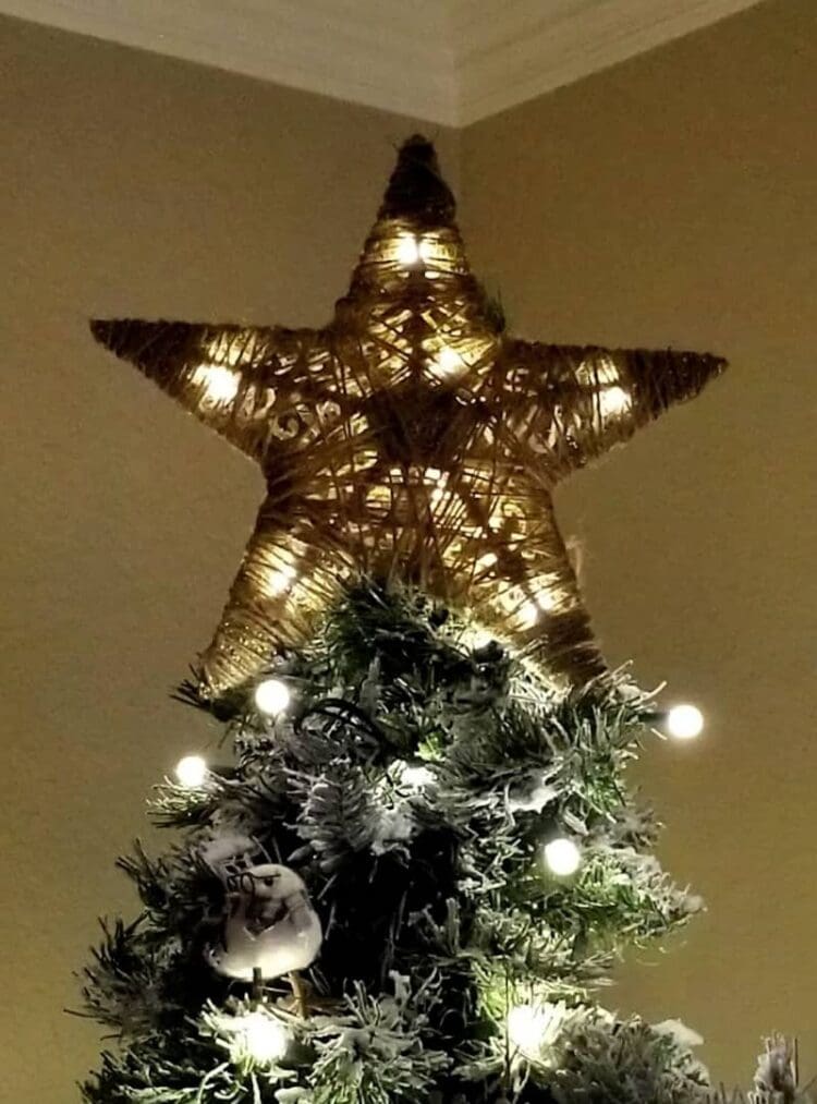 rustic Christmas tree topper photo