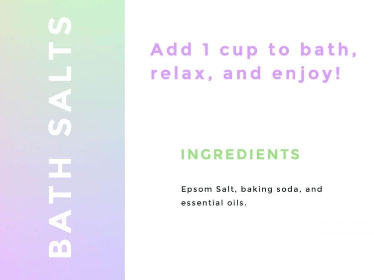 bath salts label printable