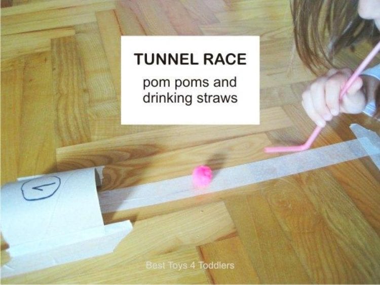 tunnel race toilet paper roll craft