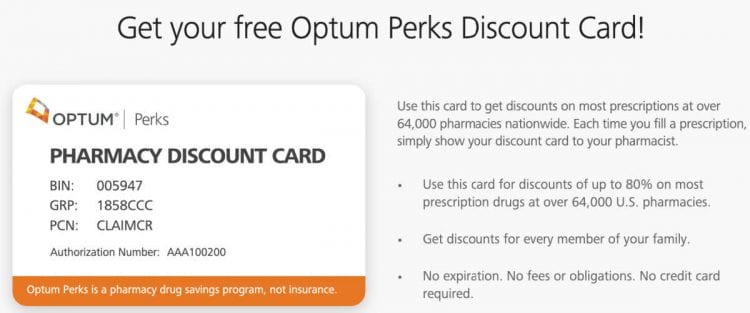 Optum Perks Pharmacy Discount Card