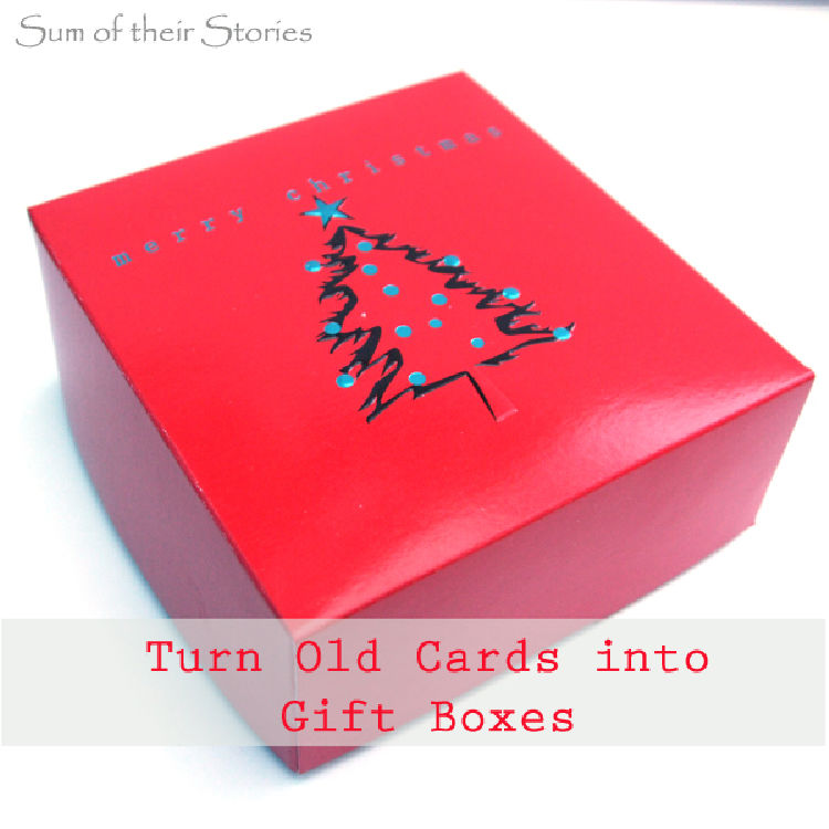 old cards into diy gift boxes