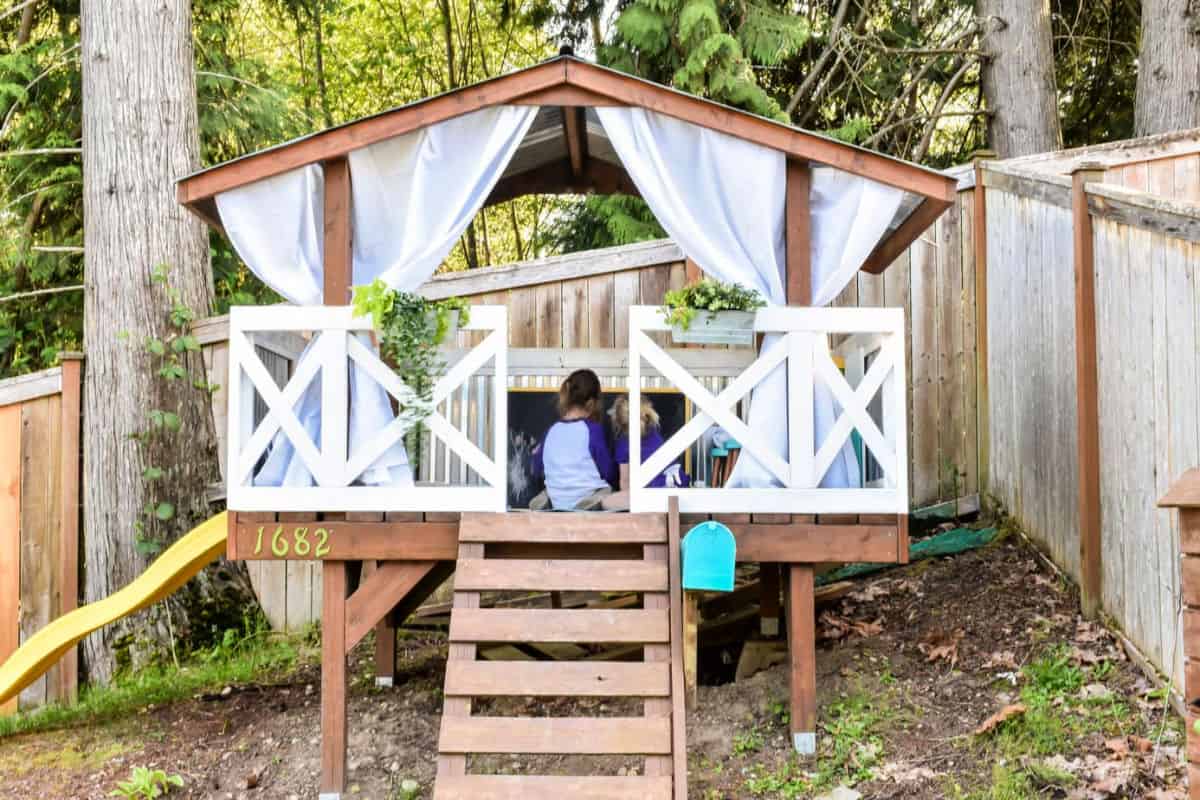 elevated playhouse tree house ideas